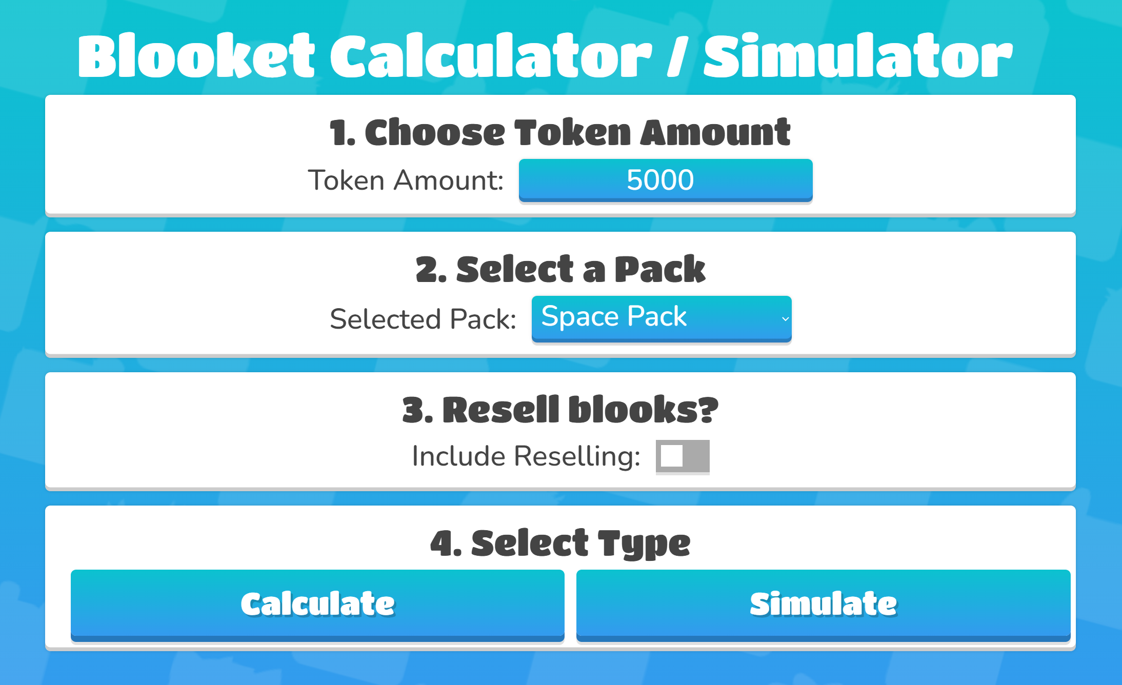 Blooket Pack Calculator